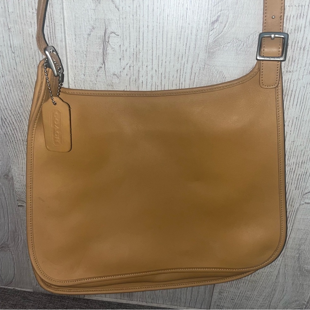 Coach Camel Leather Messenger Bag